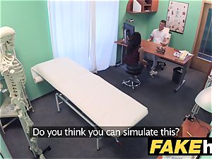 fake clinic bashful dark haired has explosive orgasms