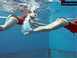 two scorching teens underwater