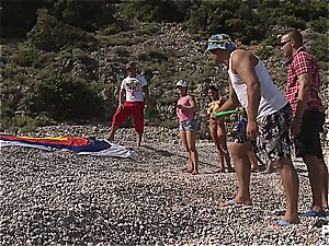 mischievous gang fuck-a-thon tournament on the beach part 1
