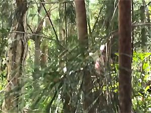 Secret video recording of couple penetrating in forest